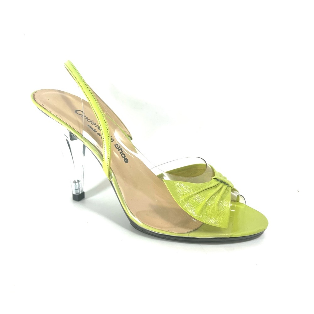 Cinderella shoes lime color clear heel new in box
Made in USA
Size6